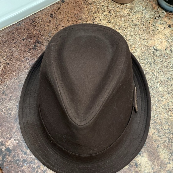 2 Fedora Hats brown/black. Pinch style Levi’s Strauss co. Cotton - Picture 4 of 12
